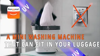 Portable mini automatic washing machine with UV disinfection sterilizer