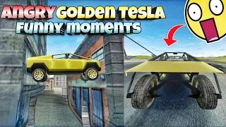 Angry Golden Tesla😱||Funny moments😂||Extreme car driving simulator||