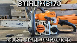 Stihl MS170 | Cheap Must Have Upgrades | Huge Improvements