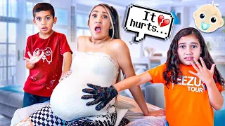 PREGNANCY BELLY CAST ON OUR MOM! *This Was Insane* | Jancy Family