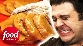 Adam Taste Tests Bull Testicles AKA Rocky Mountain Oysters | Man V Food: The Carnivore Chronicles