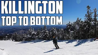 Skiing Killington, VT Top to Bottom - Longest Possible Route