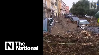 Heavy rain causes flooding, mudslides in Sardinia, Italy