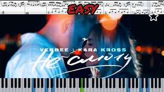 VERBEE, KARA KROSS - Не смогу (кавер на пианино + ноты) EASY