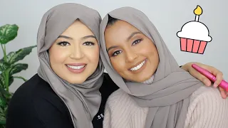 BIRTHDAY GLAM MAKEUP TRANSFORMATION FOR MY SISTER! | CREAM/BROWN TONED MATTE SOFT GLAM FALL MAKEUP!