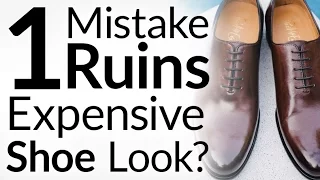 1 Mistake Ruins Expensive Shoe Look? | Dress Shoes Laced Incorrectly? | Straight Lace Video Tutorial