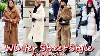 The Most Elegant People In Italy | Winter 2024 Looks  In Milan Busy Street | Milan Street Style