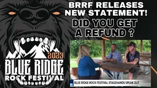 Blue Ridge Rock Festival 2023 Releases new statement,Did you get your Refund? stage hands speak out!