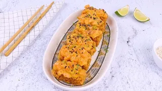 Rice nuggets and spicy salmon: tasty with few ingredients!