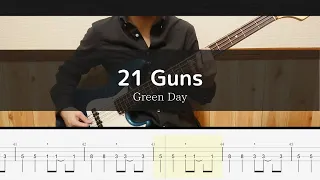 Green Day - 21 Guns - Bass Cover TAB