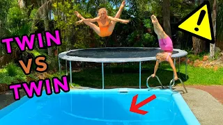 ACRO GYMNASTICS ADD ON CHALLENGE ON THE TRAMPOLINE!!!