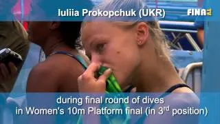 BCN2013: Iuliia Prokopchuk (UKR) during final round, women's 10m Platform