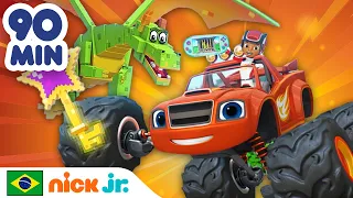 Blaze e os Monster Machines | 90 min dos mais incríveis resgates do Blaze! | Nick Jr. em Português