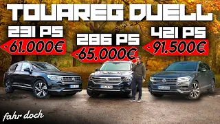 Welcher DIESEL macht am MEISTEN SINN? VW Touareg V6 231 PS vs V6 286 PS vs V8 421 PS | Fahr doch