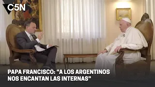 PAPA FRANCISCO, mano a mano en C5N: "Es TRISTE ser HUÉRFANO de PATRIA"