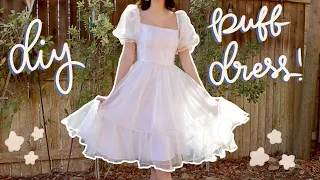 Diy Puff Sleeve Dress!  | Pattern Available! | Selkie Inspired Puff Dress Tutorial ✨so dreamy✨