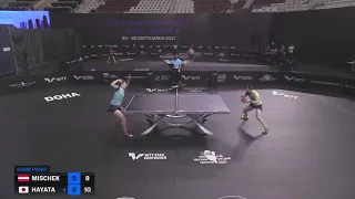 Mischek Karoline v Hayata Hina | WTT Star Contender Doha 2021 | WS | R32