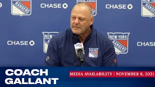 New York Rangers: Coach Gallant Pregame Availability | Nov. 8, 2021