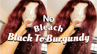 HOW TO DYE DARK HAIR BURGUNDY WITHOUT BLEACH | BEGINNER FRIENDLY