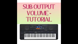 YAMAHA SX900 SUB OUTPUT VOLUME - How to adjust sub output volume -TUTORIAL VIDEO