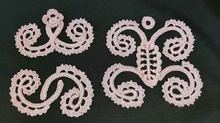 Lesson 09. Crochet. Openwork curl element. Blouse. Ash pink dream. Irish lace.