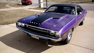 REV! SOLD. 1970 DODGE CHALLENGER RT 440 SIX PACK Plum Crazy Purple