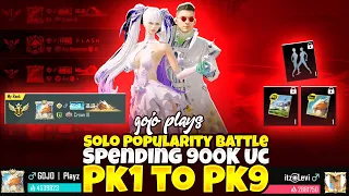 Popularity Battle Journey Pk1 to Pk9 I PART-2 | 900K-Uc Spended🤯on Popularity Battle I RP GIVEAWAYS