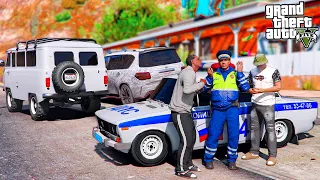 РЕАЛЬНЫЕ ПАЦАНЫ В GTA 5 - МЕНЯ ОСТАНОВИЛ ПОДСТАВНОЙ ПОЛИЦЕЙСКИЙ! ПОГОНЯ ПО БЕЗДОРОЖЬЮ НА УАЗ! 🌊ВОТЕР