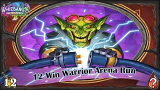 Is This The Best Dr. Boom Card? 12 Win Inventor Boom Warrior Hearthstone Arena Run