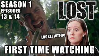 FIRST TIME WATCHING | LOST Season 1 | Episodes 13 & 14 | TV Reaction | LOCKE!! WTF?!?