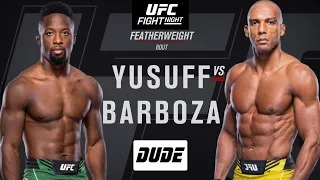 SODIQ YUSUFF vs EDSON BARBOZA - UFC Vegas 81 - Ai Prediction - Full Fight