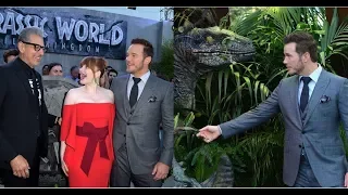 Chris Pratt Adorably Poses With His Raptors at the Jura ssic World Fallen Kingdom Premiere