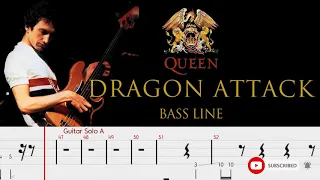 Queen - Dragon Attack (Bass Line Tabs) By John Deacon