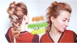 SHORT MEDIUM HAIR FAUX MOHAWK PULL THROUGH BRAID HAIRSTYLE | Awesome Hairstyles