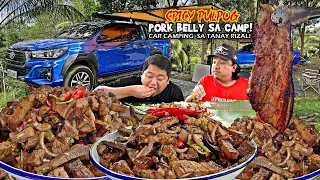 Spicy "PULPOG" na Pork Belly sa Camp! | 1st Time CAMPING and COOKING sa Tanay Rizal | TEAMCANLASTV