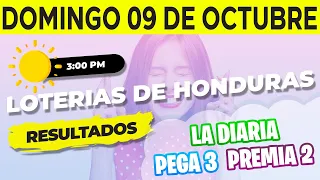 Sorteo 3PM Loto Honduras, La Diaria, Pega 3, Premia 2, Domingo 9 de Octubre del 2022 | Ganador 😱🤑💰💵
