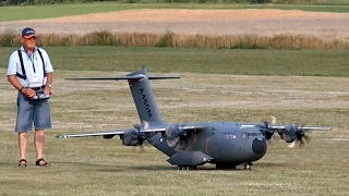 AIRBUS A400M GIGANTIC RC SCALE ELECTRIC MODEL AIRLINER / FLIGHT DEMONSTRATION !!!