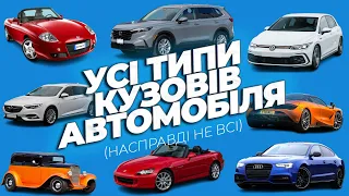 Типи кузова автомобіля. Чим відрізняється кросовер від позашляховика ? | АВТОШО