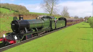 THE FIRST TWO TRAINS OF THE 2024 SEASON AT WASHFORD STATION WEST SOMERSET RAILWAY