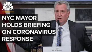 NYC Mayor Bill de Blasio holds a briefing on coronavirus response - 4/14/2020