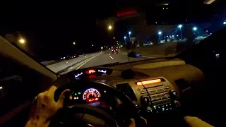 2009 Honda Civic Si Night Drive POV - 283HP (Binaural Audio)