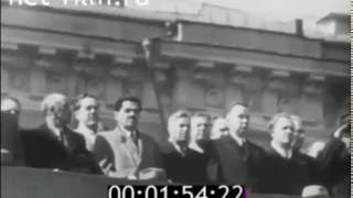 [1954] Soviet may day parade | State anthem of the Soviet Union(USSR) 1954