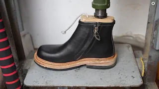 How to Make a Whole Leather Chelsea Boot by Hand