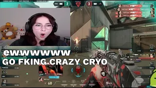 kyedae Reacts To 100T Cryo INSANE 1vs4 CLUTCH AGAINST NRG