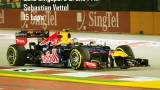 2013 Singapore Grand Prix Sebastian Vettel Marina Bay Street Circuit 15 Laps