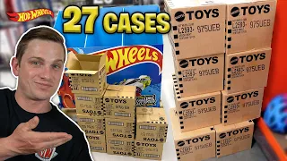 I OPENED 27 HOT WHEELS CASES! 3 DUMP BINS!!