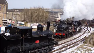 Keighley Worth Valley Railway gala 2023. Snow and steam, the perfect combination