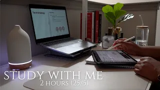 2-Hour Study With Me | Lofi + Rain 🌧 Pomodoro 25/5