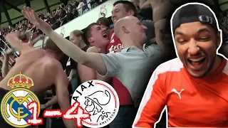 CRAZY AJAX FANS VS MADRID ❌❌❌ RELIVING REAL MADRID 1-4 AJAX