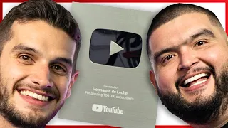 ¡Llegó la placa de los 100k SUSCRIPTORES! 💯 | Hermanos de Leche | Iván Fematt y Adrián Marcelo